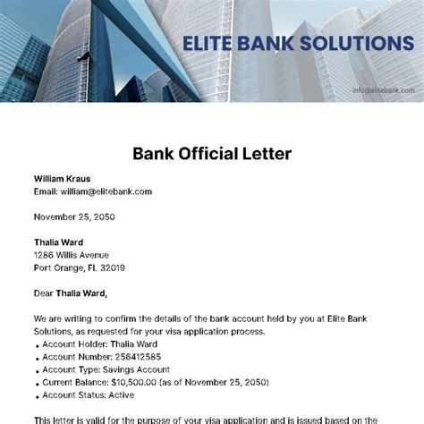 Page 2 FREE Bank Letter Templates & Examples - Edit Online & Download