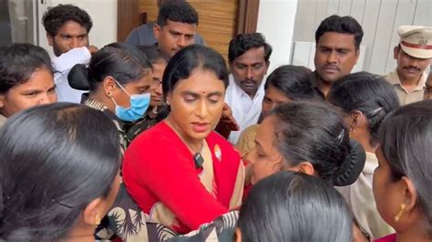 YS Sharmila house arrest in Vijayawada: Congress chief questions Andhra ...