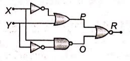 Figure gives a system of logic gates. From the study of truth table it ...