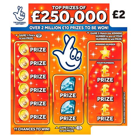 National Lottery ?250,000 Orange Game Scratch Card | British Chemist