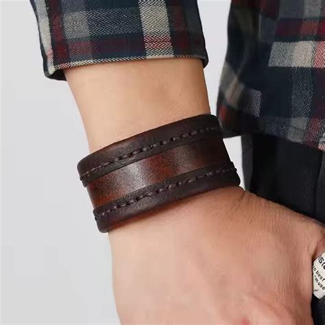Buy Now Premium Leather Bracelet - OUTLAW WRAP BROWN - Genuine Braided ...
