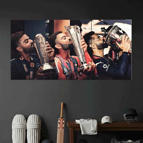 RCB POSTER - 1 | CRICKET POSTERS | 3 PIECE SET - BLUMUN