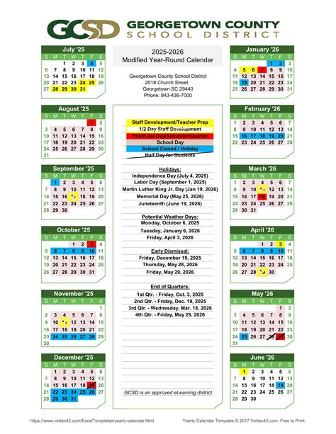Georgetown GCSD School Calendar 25-26 [PDF] - EduCounty