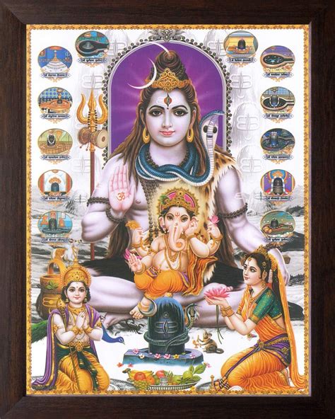 Art n Store Lord Shiva, Mata Parvati, Kartik with Ganesha, HD Printed ...