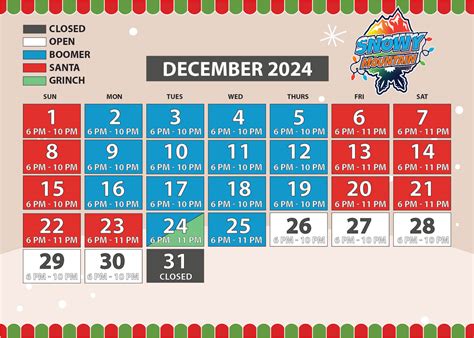 Snowy Mountain Hours - Soaky Mountain Waterpark in Tennessee