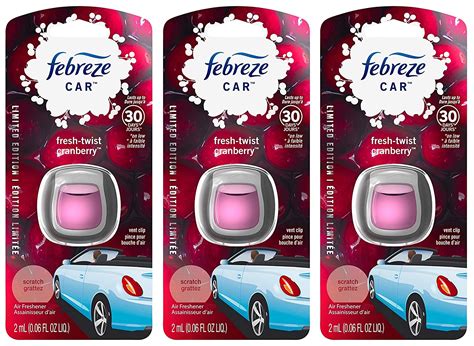 Febreze Car Vent Clip Air Freshener - Fresh-Twist Cranberry - Holiday ...