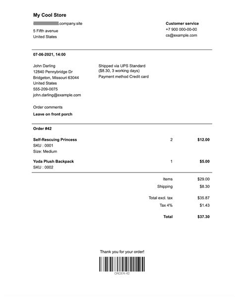 Print Invoice HTML Code 的图像结果
