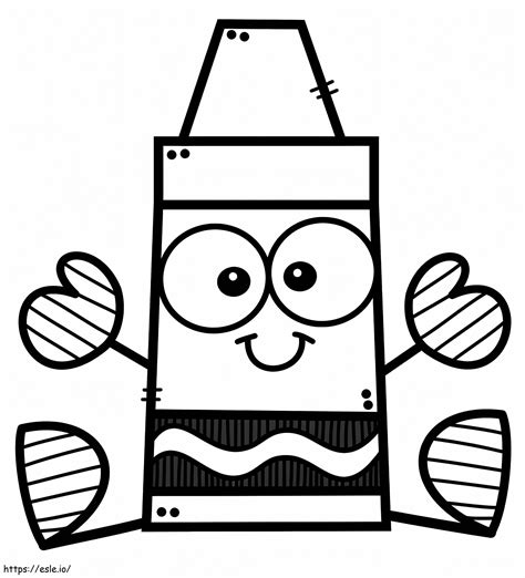 Cute Crayon coloring page
