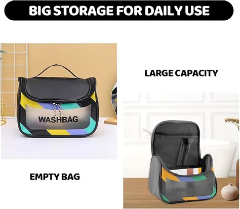 Travel Toiletry Bag for Women, Waterproof Cosmetic Wash Bag with Handy ...