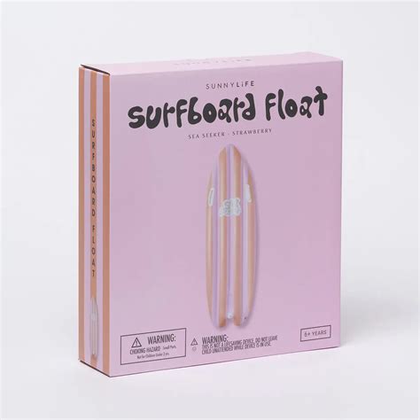 SUNNYLiFE Ride With Me Surfboard Float Sea Seeker Strawberry ...