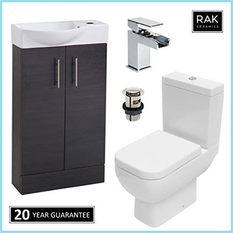 Buy RAK Series 600 WC Toilet Cistern Pan & Black 500mm Slimline Vanity ...