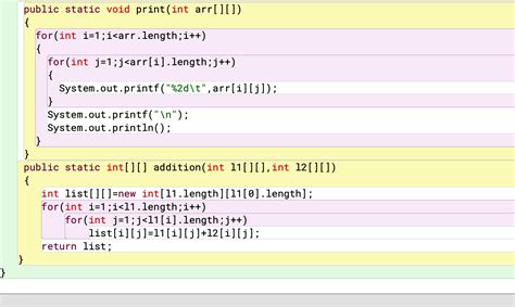 Declare Matrix Java 的图像结果
