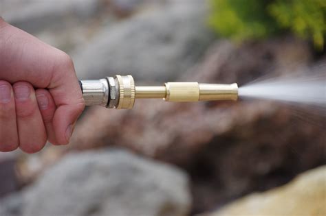 Hourleey Adjustable Twist Hose Nozzle, 4" Heavy-Duty Brass Hose Nozzle ...