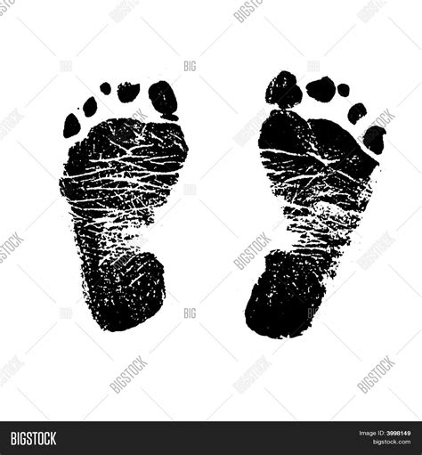 Black Baby Footprints