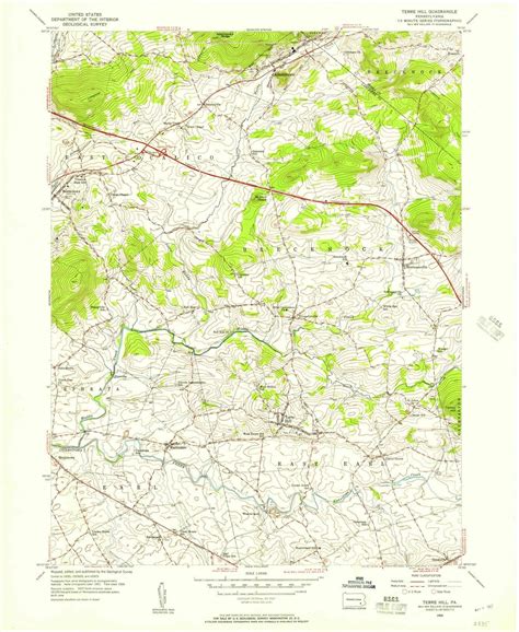 1956 Terre Hill, PA - Pennsylvania - USGS Topographic Map - 18in x 24in