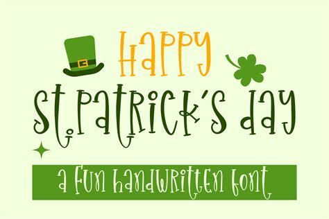 Happy St.Patrick’s Day Font by BitongType · Creative Fabrica