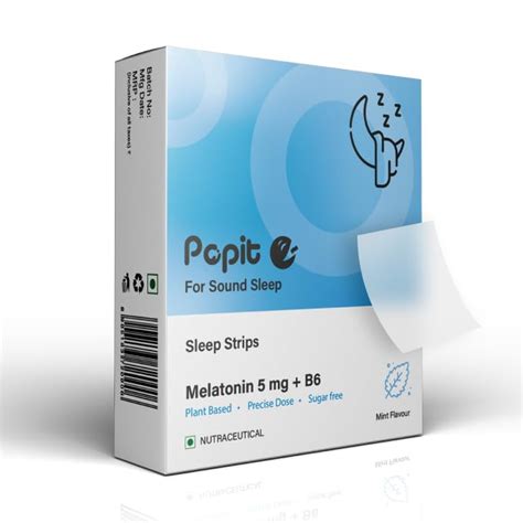 Popit Sound Sleep | Plant-Based Melatonin | 5mg Oral Thin Strips | Fast ...