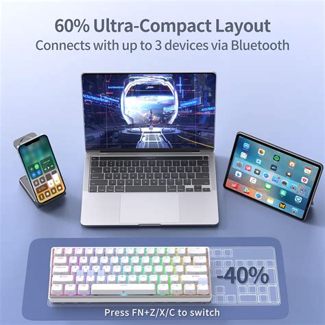 KEMOVE K61 Snowfox Mechanical Gaming Keyboard, 60% | Ubuy India