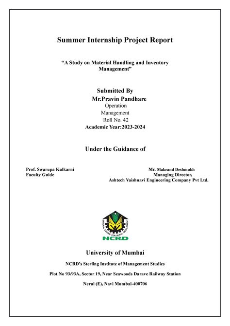 Vikram ( Black BOOK) - Summer Internship Project Report “A Study on ...