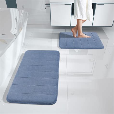 Yimobra 2 Pieces Memory Foam Bathroom Mat Set, Non Slip - Super Water ...