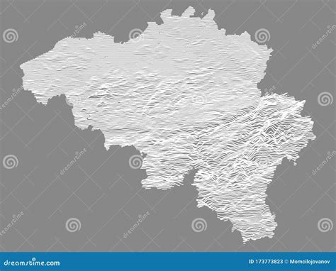 Relief Map of Belgium stock vector. Illustration of administrative - 173773823