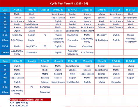Exam Schedules - AMNS International School - AMNS International School