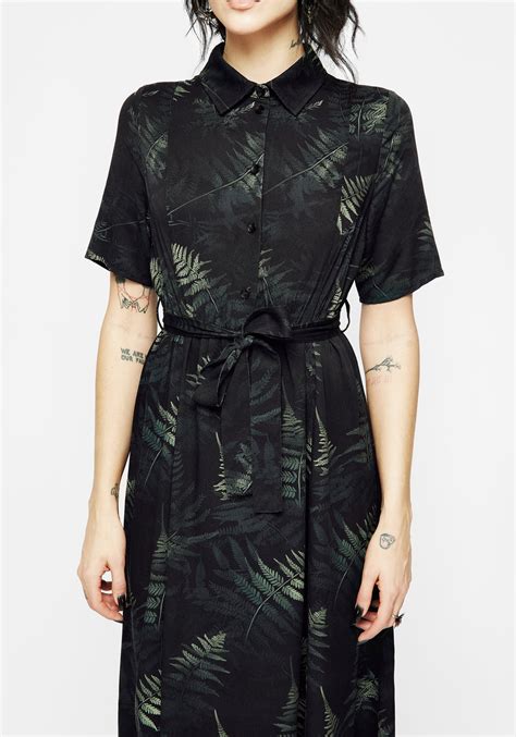 Disturbia | Fernery Midi Shirt Dress | Dresses