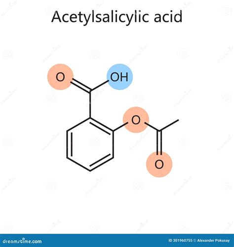 Acetylsalicylic Acid Molecule, Molecular Structure, Aspirin, Ball And Stick 3d Model, Structural ...