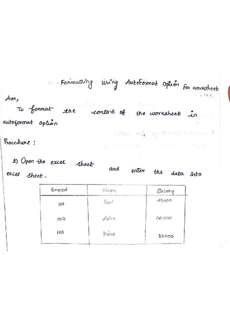 Excel Unit 4 Notes: AutoFormat & Conditional Formatting Guide - Studocu