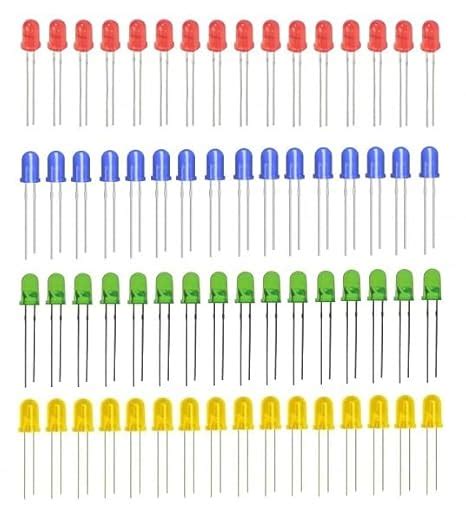 AVS COMPONENTS 5mm Round Diffused Combo Color LED Light Bulb Lamp Light ...