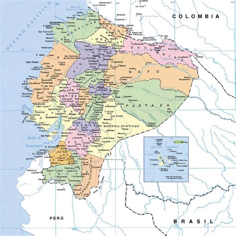 Map of Ecuador with cities. Ecuador map with cities | Vidiani.com ...