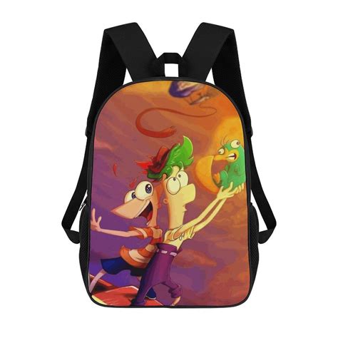 Phineas And Ferb Backpack, 17-inch anime theme backpack - Walmart.com