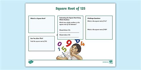 Challenge Sheet: Square Root of 125 (teacher made) - Twinkl
