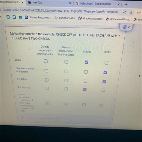 If these examples are density independent or dependent limiting factor - brainly.com