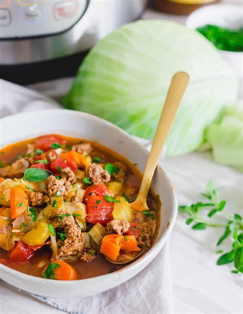 Instant Pot Cabbage Soup Recipe - Running to the Kitchen®