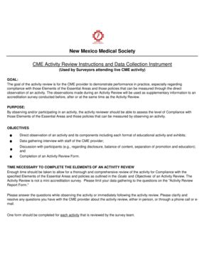 Fillable Online Activity Review Form - New Mexico Medical Society Fax ...