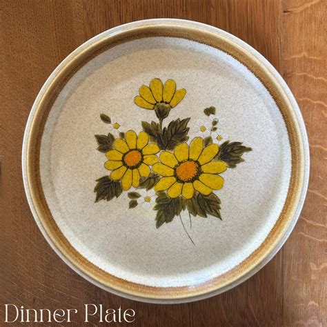 Vintage Dinnerware Mikasa Stone Manner Melissa Plate Bowl Daisey Flower ...