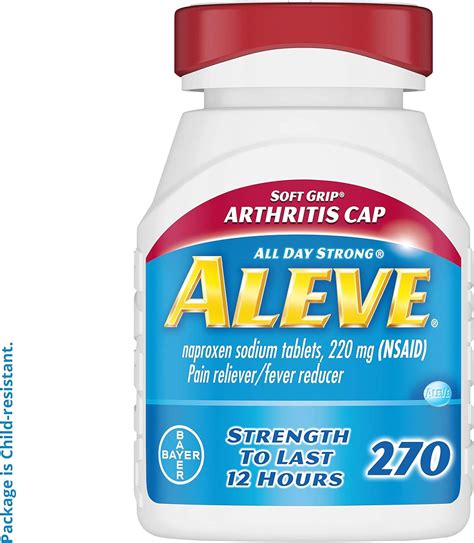 Amazon.com: Aleve Soft Grip Arthritis Cap Tablets, Fast Acting All Day Pain Relief for Headaches ...
