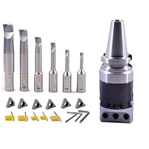 iCarbide BT30 Boring Head, 6pcs Boring Bars + Inserts : Amazon.in ...