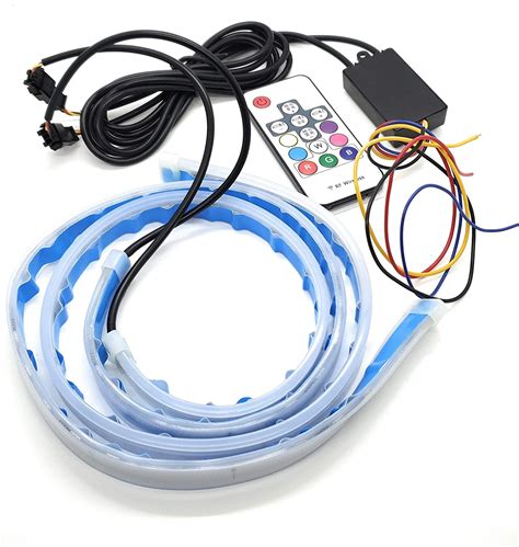 RGB Multi-Color LED Daytime Running Light Strip for Cars/Bikes/Scooty