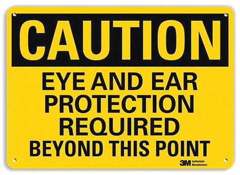Plastic, Mounting Holes Sign Mounting, Caution Sign - 44UM03|U4-1270-NP ...
