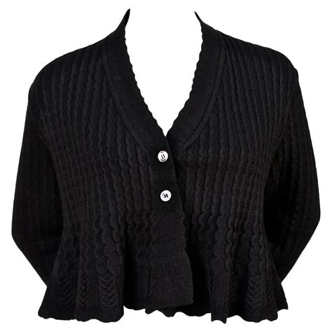 1990's AZZEDINE ALAIA black cropped sweater at 1stDibs