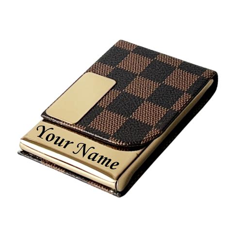 Buy Customized Card Holder NAME ENGRAVED-Stainless Steel-BROWN-15-20 ...