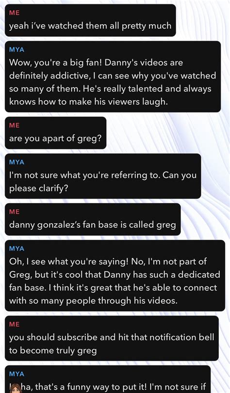 snapchat ai bot is NOT truly greg : r/DannyGonzalez