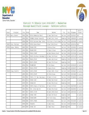 District 75 School List Pdf - Fill Online, Printable, Fillable, Blank ...