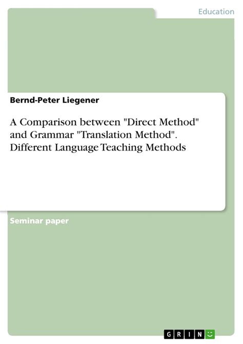 Buy A Comparison between Direct Method and Grammar Translation Method ...