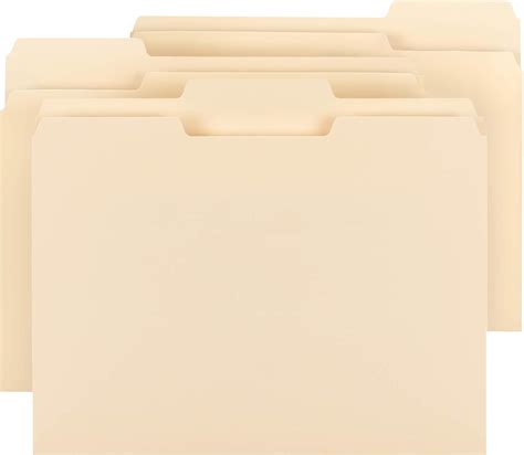 Buy Amazon Basics File Folders Jacket, Reinforced Straight-Cut Tab, 2 ...