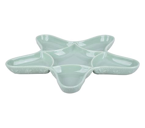 Temp-tations Knotical 14" Divided Starfish Platter - QVC.com