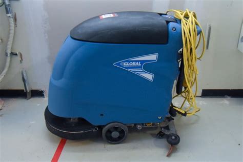 1- Used Global Industrial Floor Scrubber Volts: 110 Phase: 1 Skidding ...