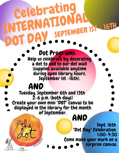 International Dot Day Celebration...Make Your Mark and See Where It ...